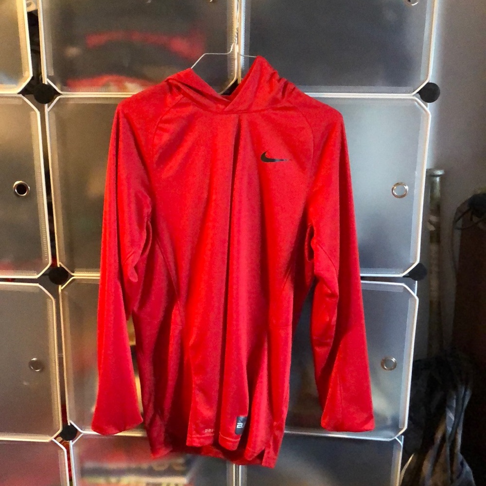 Red Nike hoodie
